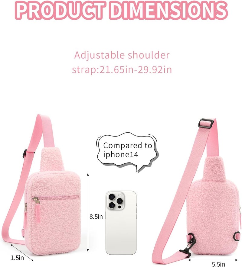 cotmcor Store Valentines Day Gifts for Kids: Fanny Pack Birthday Gift for 8 9 10 11 12 Year Old Teen Girls Trendy Stuff, Preppy Colorblock Crossbody Bag Adjustable Sling Belt Bags Purse for Travel Outdoor - Image 4